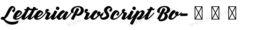 LetteriaProScript Bo字体转换